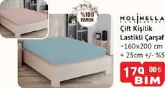 MOLİNELLA ÇİFT KİŞİLİK LASTİKLİ ÇARŞAF